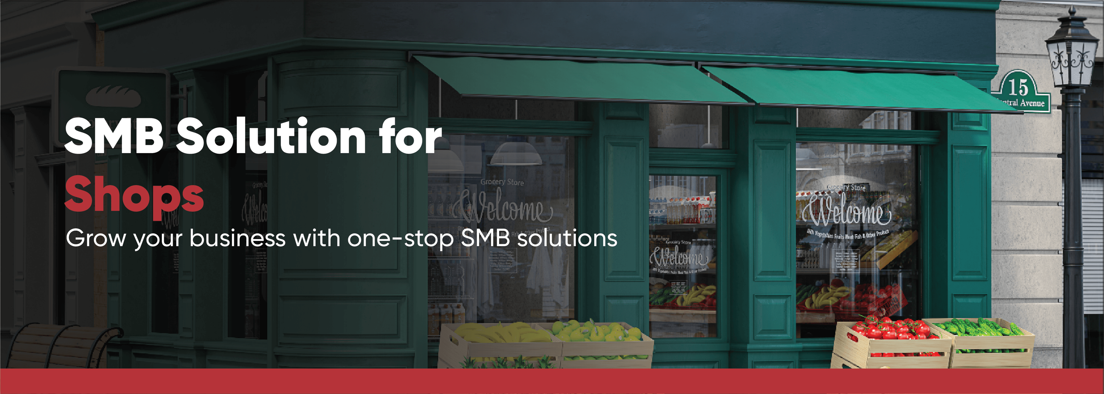 Façade de commerce illustrant les solutions Hikvision